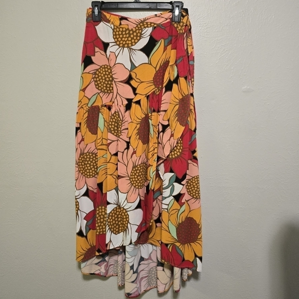 Cynthia Rowley Floral Hi-Lo Wrap Skirt - Picture 1 of 9